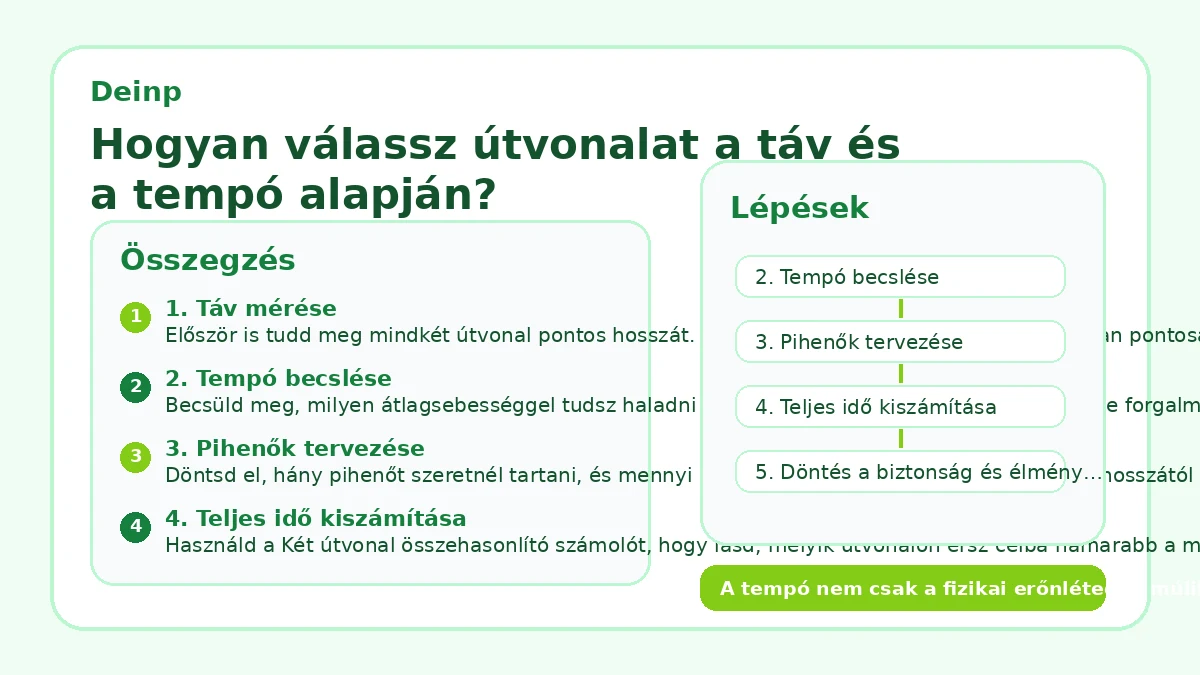 Hogyan válassz útvonalat a táv és a tempó alapján?