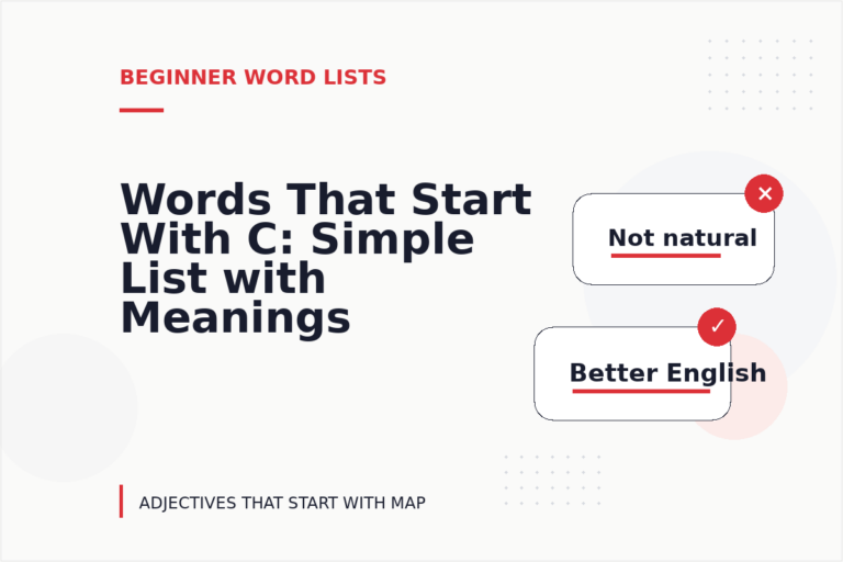 Words That Start With C: Simple List with Meanings Words That Start With C: Simple List with Meanings