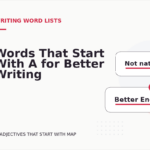Words That Start With A for Better Writing
