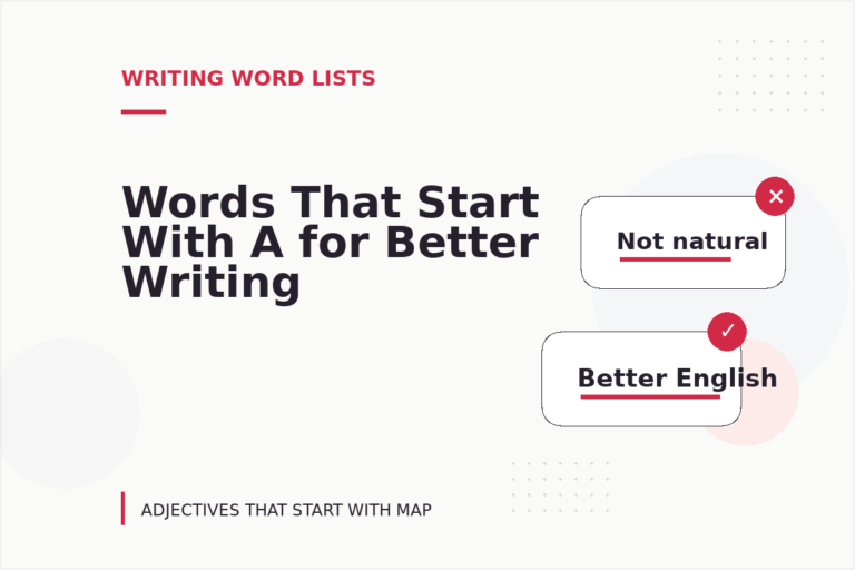 Words That Start With A for Better Writing